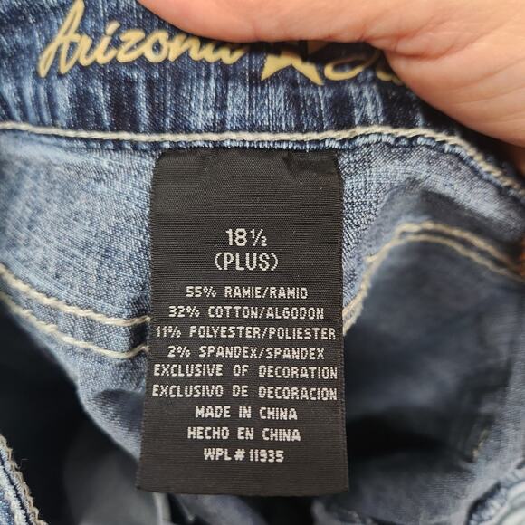 Arizona Jeans Distressed Y2K Flare Floral Embroidery READ SIZE 10/12 Girls 18.5 - Picture 12 of 12